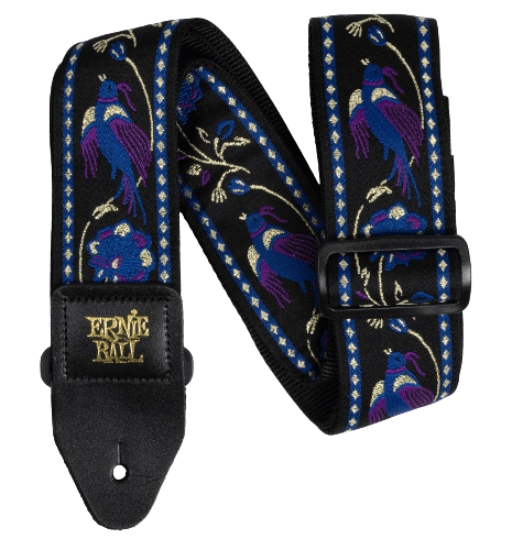 Ernieball-pasek-gitarowy-EB5371-purple_pleasant_pheasant-haft-skórzane-wzmocnienia