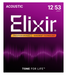 Elixir Nanoweb Struny do gitary akustycznej 12-53 Phosphor Bronze