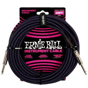 Ernie Ball kabel gitarowy 7.62 m Purple/Black