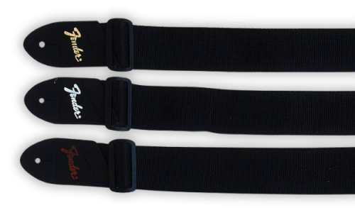 Fender-pasek-z-logo-zloty-srebrny-czerwony