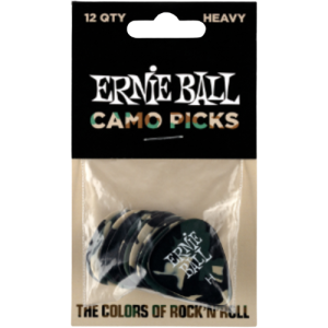 Ernie Ball kostki gitarowe Camo Picks. Zestaw 12 szt.