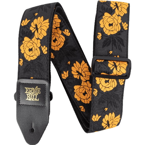 Ernie_Ball-pasek-gitarowy-Tangerine-Rose-haft-skórzane-wzmocnienia
