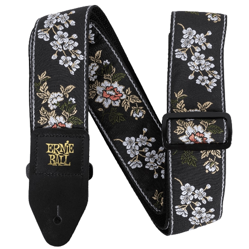 Ernie_Ball-pasek-gitarowy-White-Blossom-haft-skórzane-wzmocnienia