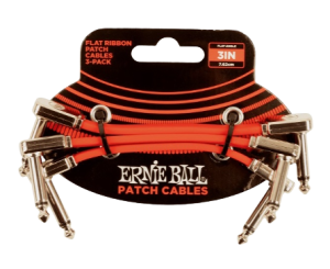 Ernie Ball złączka 3 szt 7,62 cm Czerwona